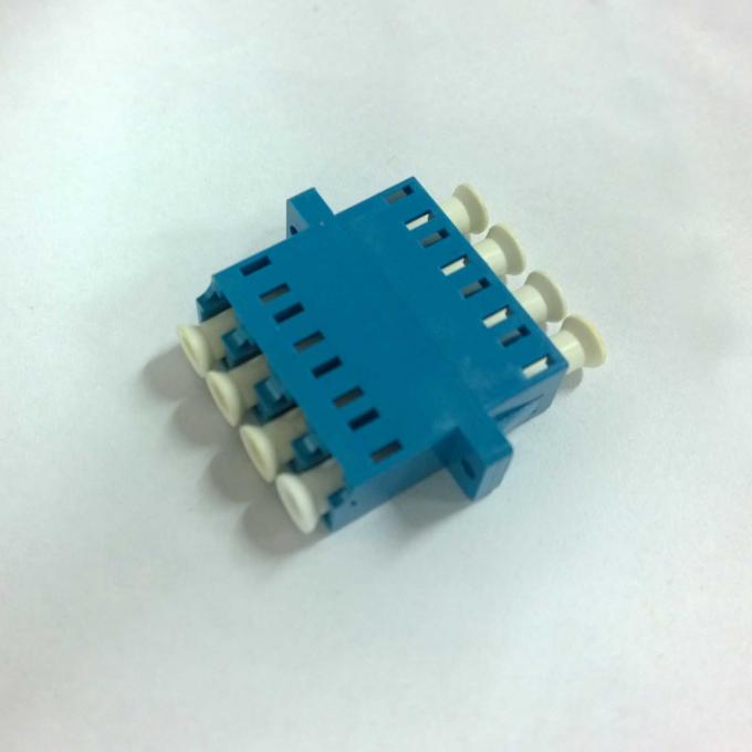 Quadruple 4 Cores LC UPC jednomodowy adapter światłowodowy niebieski kolor