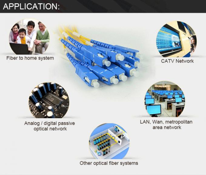 FTTH E2000 APC - Przewód światłowodowy SC / APC, jednomodowy kabel Simplex