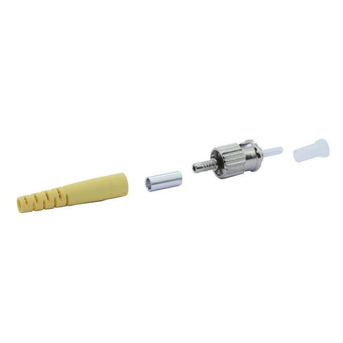 Jednordzeniowe złącza światłowodowe St / Upc 2.0mm żółty but, ROHS IS0 Standard
