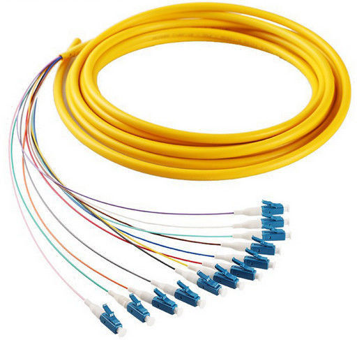 Wysoka wiarygodność LC UPC Pigtail Kabel światłowodowy Żółty LSZH Out Jacket