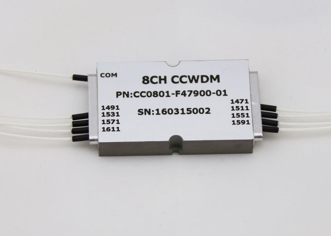 Moduł CCWDM 1 x 8 Kompaktowy rozmiar Typ złącza LC / UPC Do systemu MUX / DEMUX