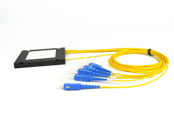 Chiny Złącze audio światłowodowe PLC Splitter SC / UPC 1x4 Plc Splitter Do instalacji FTT X. dostawca