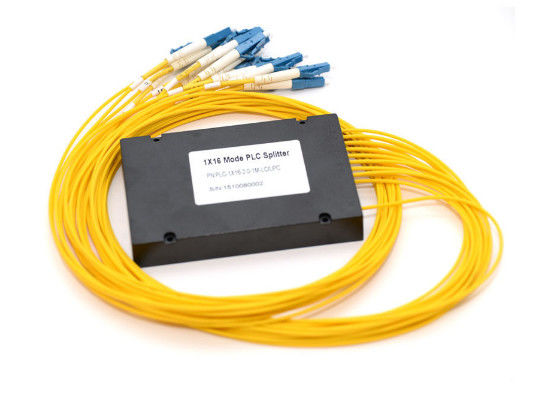 Chiny Światłowodowy rozdzielacz PLC Lc / Upc 1 x 16 Kurtka PVC 1260 - długość fali 1650 nm dostawca