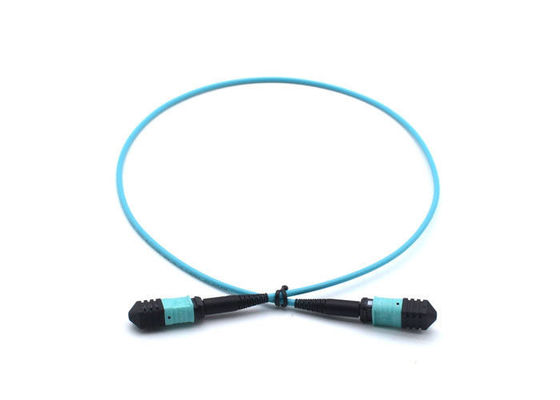 FTTH Telecom MPO Simplex Patch Cord, niebieski 8 rdzeniowy / 12 rdzeniowy kabel światłowodowy Polerowanie APC dostawca