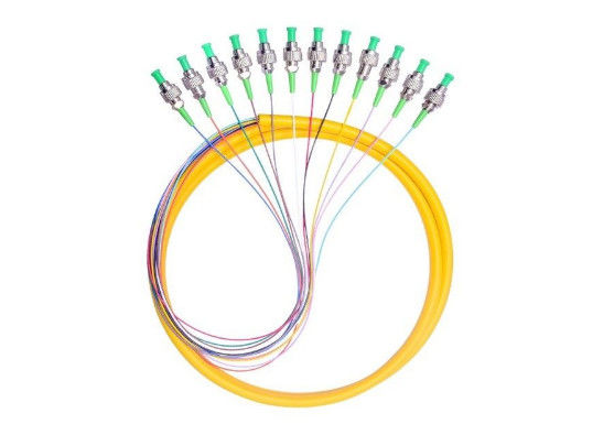 12 rdzeni jednomodowy pigtail światłowodowy FC / APC 2,0 mm 1M dla systemu FTTH dostawca