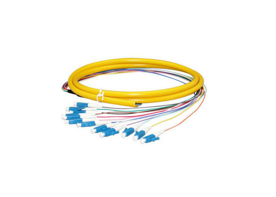 Wysoka wiarygodność UPC Lc Pigtail Single Mode, żółty LSZH Out Jacket Pigtail dostawca