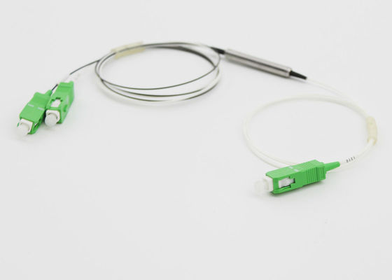 1 X 2 urządzenie DWDM, Metal Tube 0.9MM G657A1 Fiber Multiplexer E Demultiplexer ze złączami SC / APC dostawca