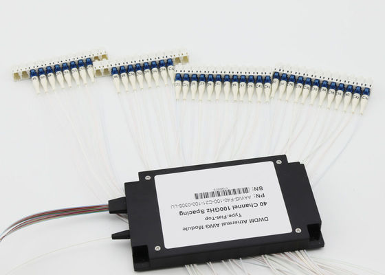 Max IL 5.0dB DWDM Mux Demux 40Ch AAWG ABS Box do 5G Front Haul / Datacenter dostawca