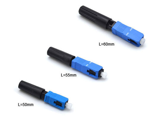 Złącze 50 mm do montażu w niebieskim polu Single Mode Do średnicy FTTB / FTTH 250 - 900um dostawca